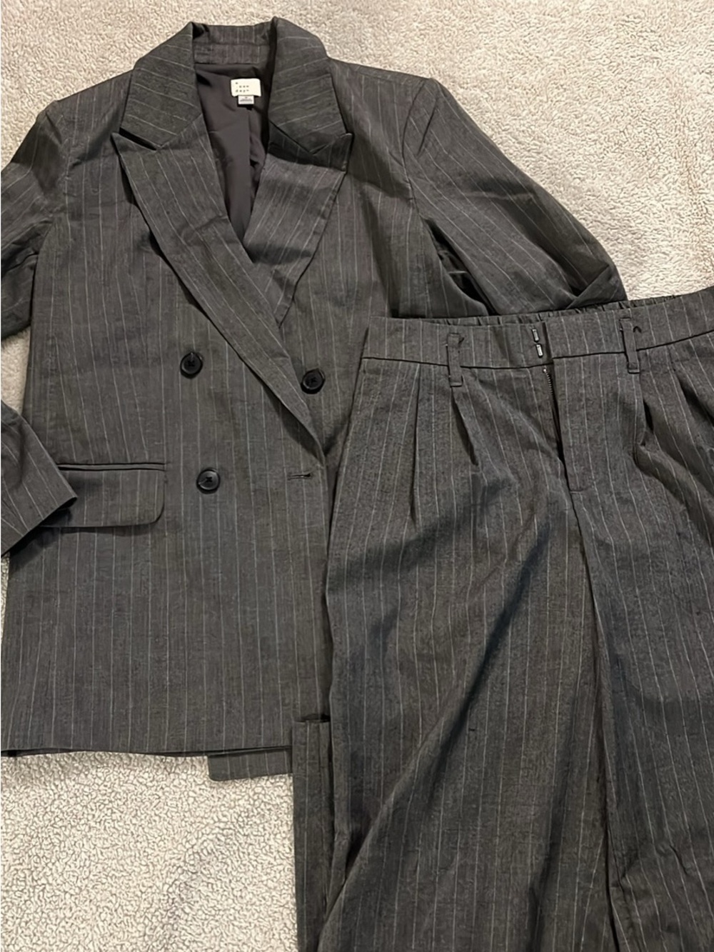 A new day gray oversized suit blazer and trousers